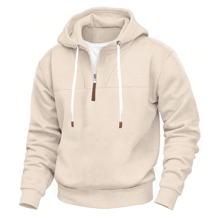Men's trendy hoodie with high collar and zipper Lune London