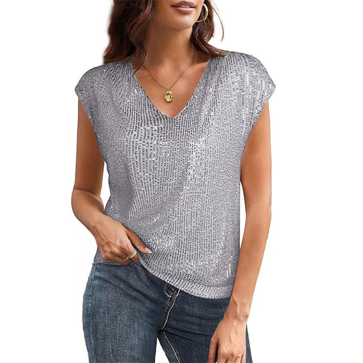 Ladies Glamorous Sequin Top Amarae
