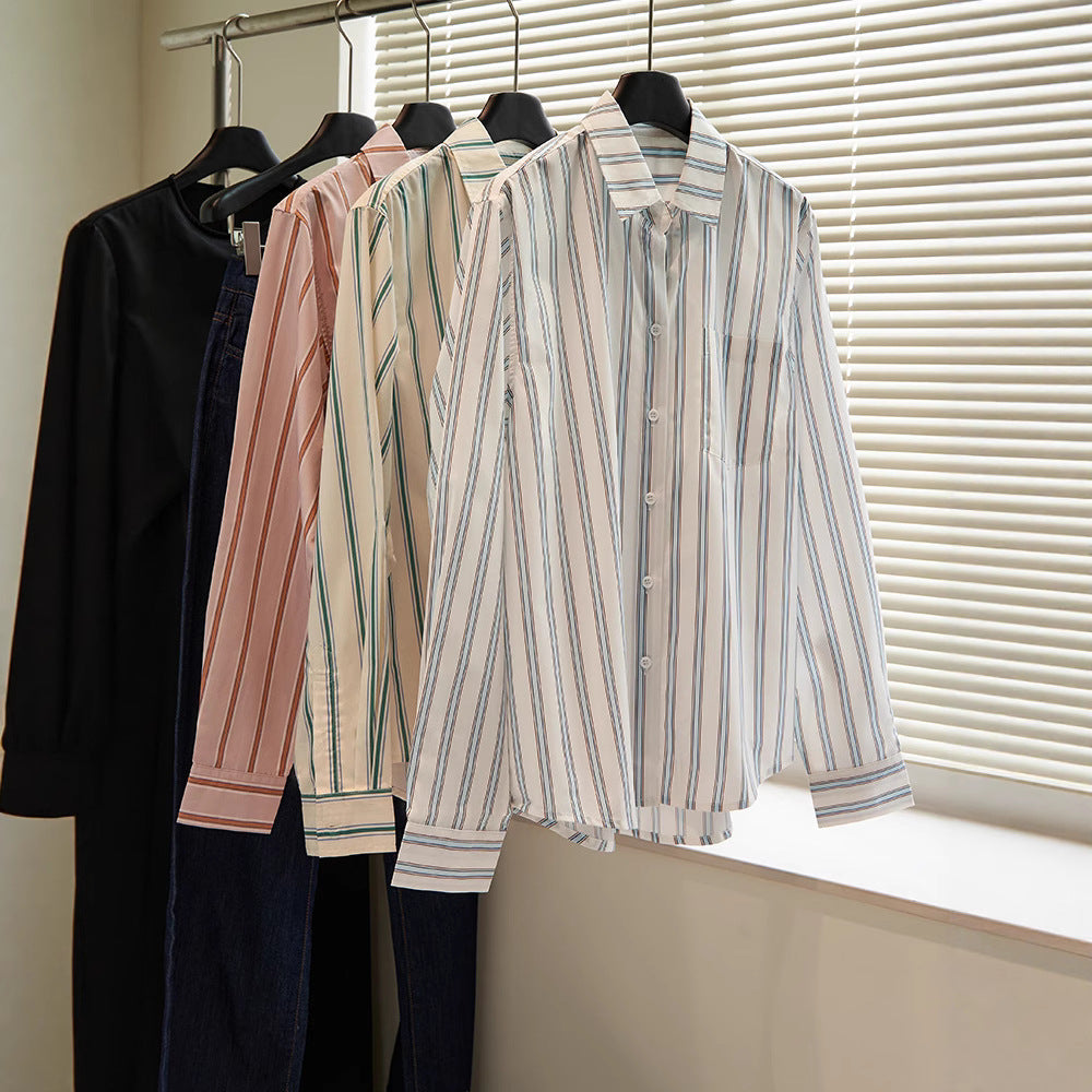Chemisier Rayé Surdimensionné pour Femme Chic & Stil