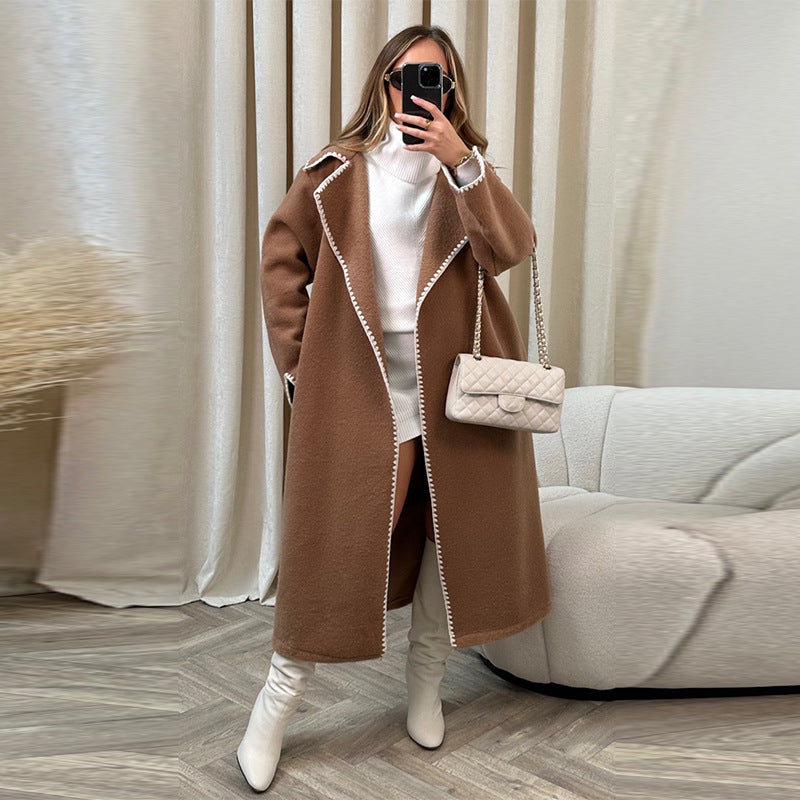 Ladies Elegant Boucle Coat Amarae