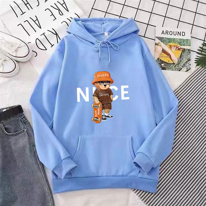 Women hoodie with vibrant cartoon design Chic & Stil