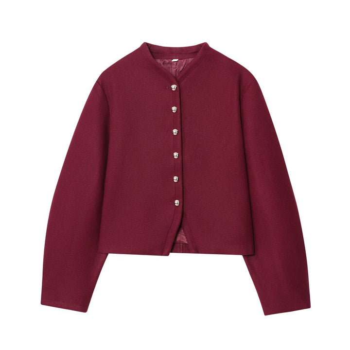 Elegant short jacket for women with button closure and modern fabric Lune London