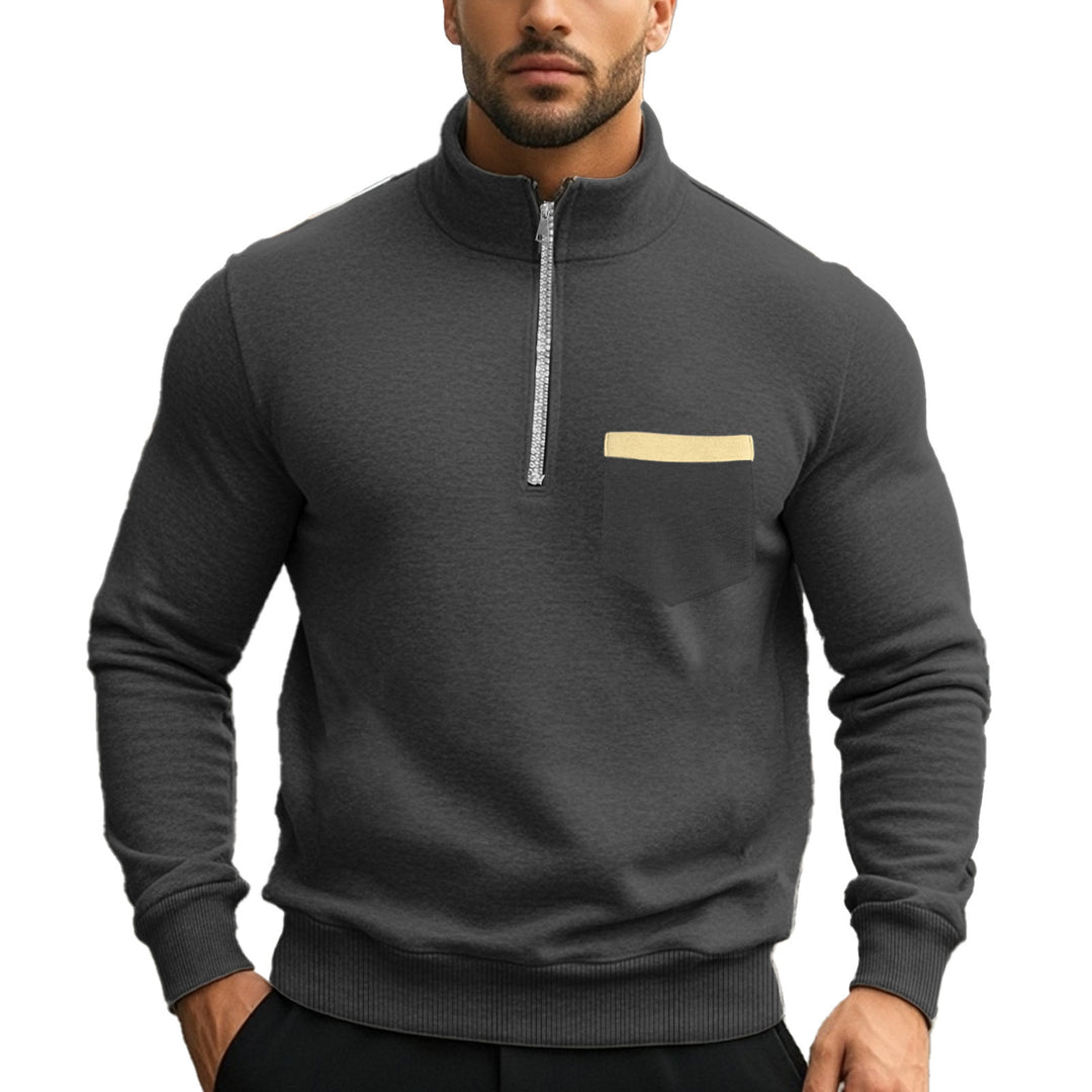 Men's sweatshirt with high collar and full zip Lune London