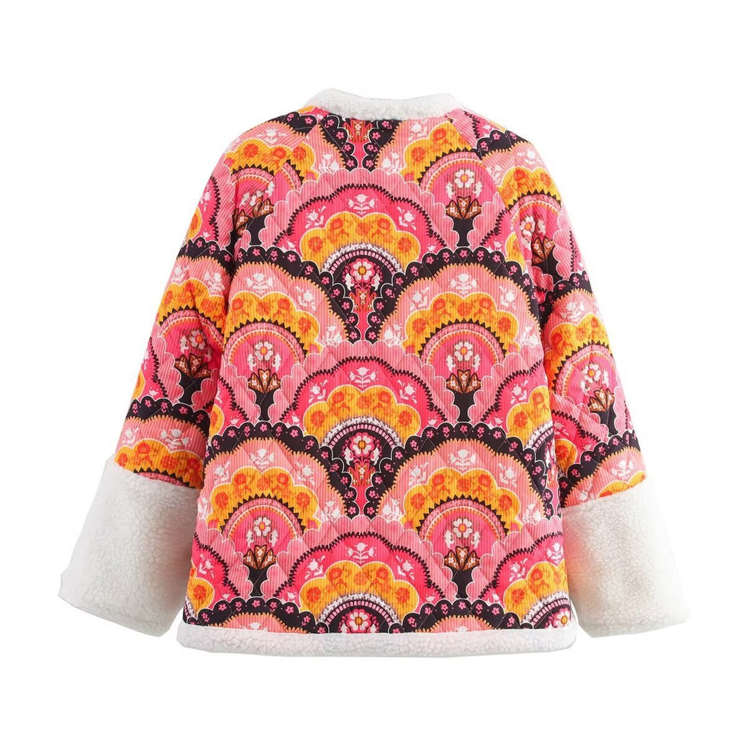 Ladies quilted vest with colorful pattern and soft lining Amarae
