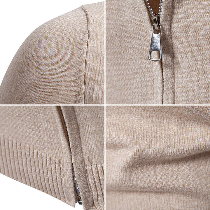 Fashionable men's jacket with high collar and functional zipper Lune London