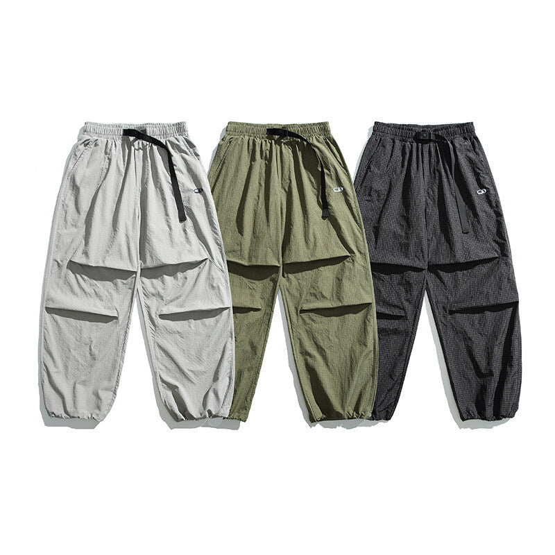 Unisex Lightweight Ripstop Cargo Pants with Multiple Flap Pockets and Elastic Hem Amarae