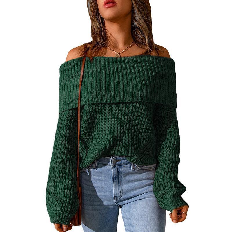 Off-shoulder knitted sweater for women in a loose fit Lune London