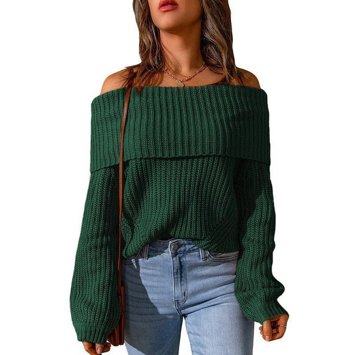 Off-shoulder knitted sweater for women in a loose fit Lune London