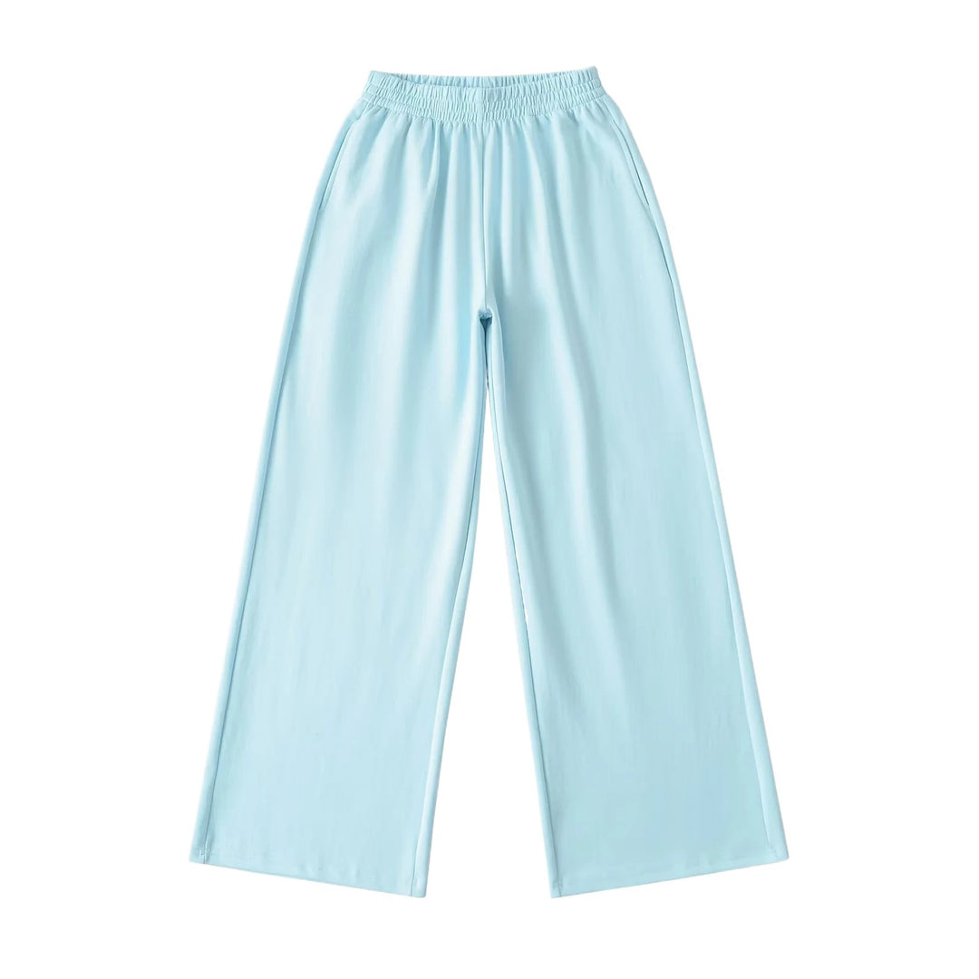 Wide jersey pants for women with elastic waist Lune London