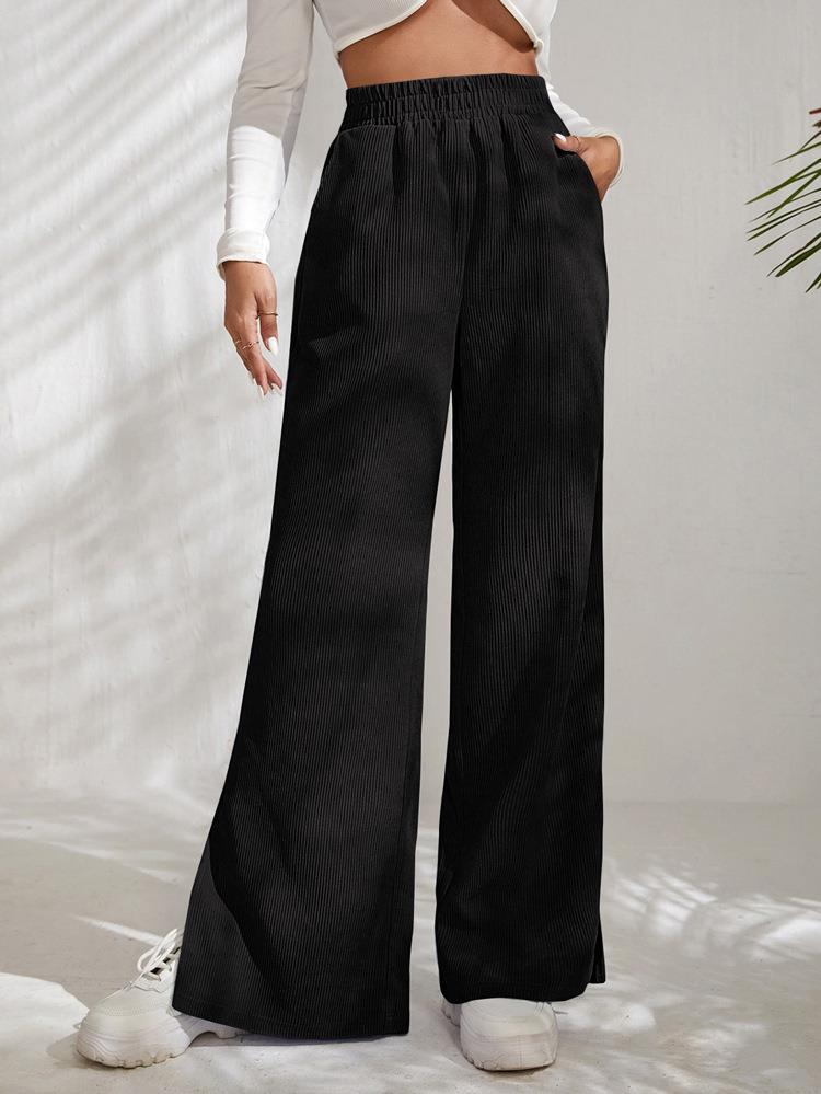 High-waisted straight leg leisure pants for women Lune London