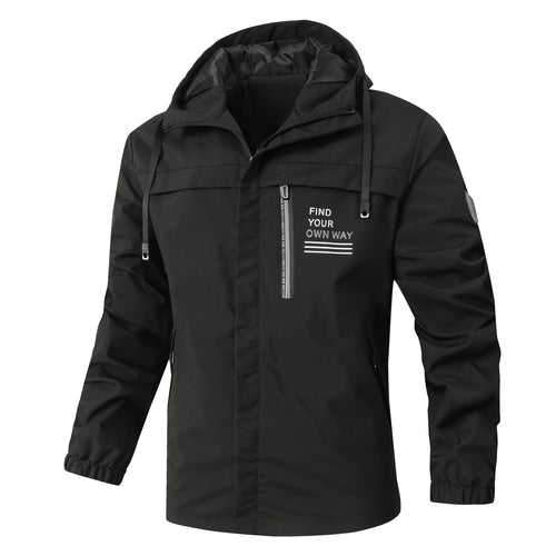 Lightweight men's jacket with adjustable hood Amarae