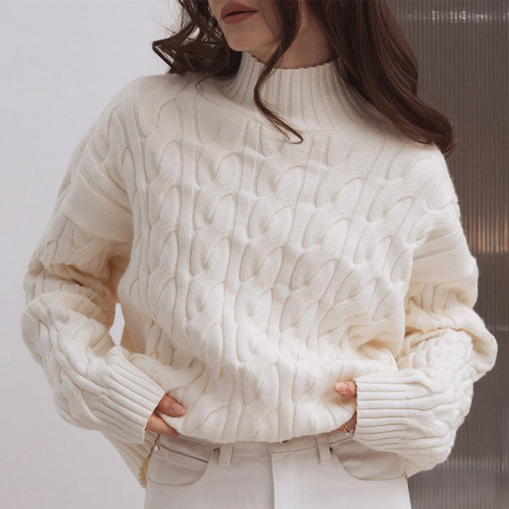 Pull en tricot pour femmes avec motif en vagues Chic & Stil