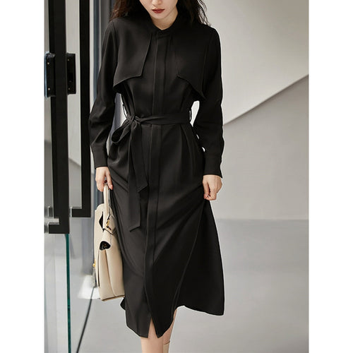 Midi dress for women with detachable cape Amarae