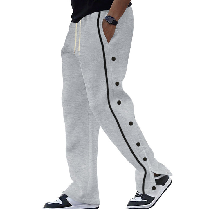 Lune London women's sporty leisure pants with snap buttons and elastic waist