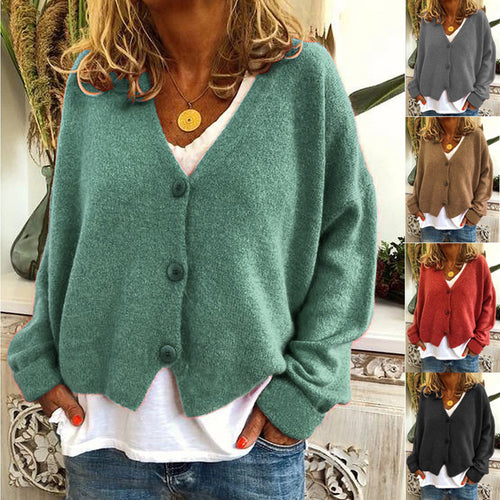 Women cozy knit vest with buttons and modern cut Amarae