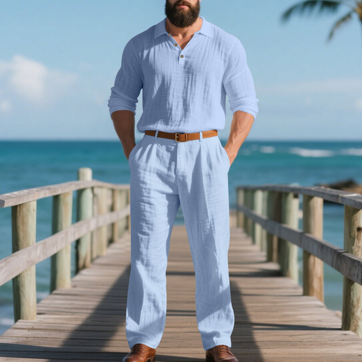 Elegant leisure suit for men with a long sleeve sweater Lune London