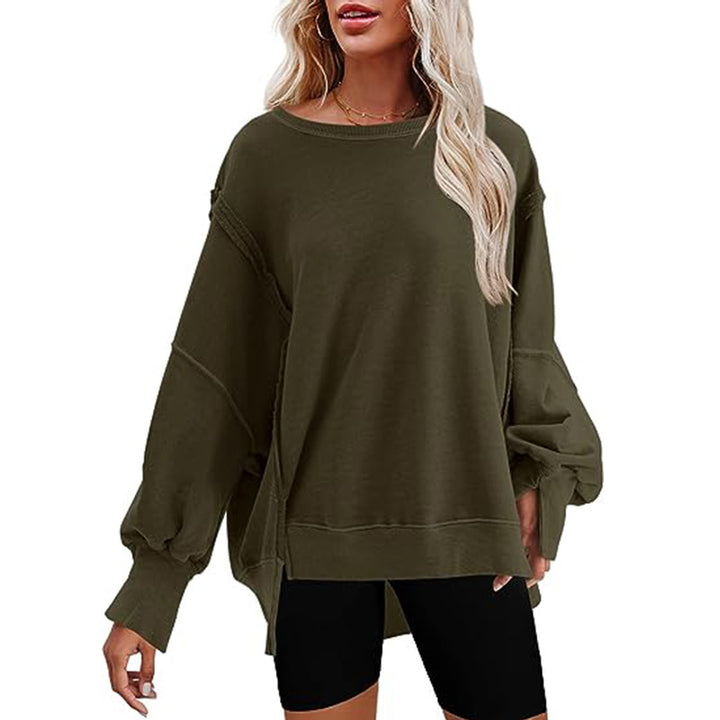 Ladies Oversized Sweatshirt with Puff Sleeves Lune London