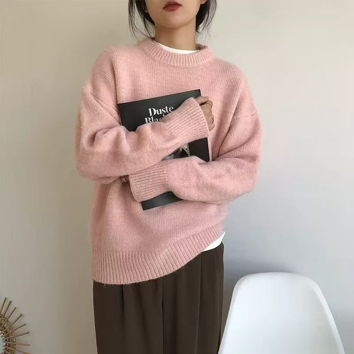 Pull en tricot épais décontracté pour femme avec coupe oversize et manches douces Chic & Stil