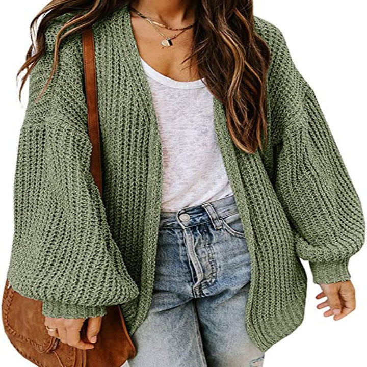 Oversized knitted sweater for women with balloon sleeves and a structured design Lune London