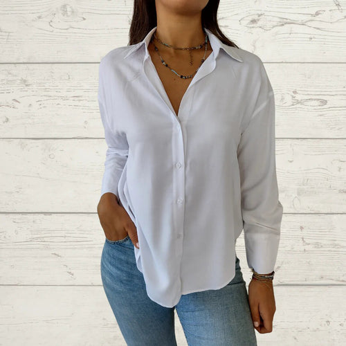 Blouse élégante à manches longues pour femmes en tissu fin avec des détails féminins Chic & Stil