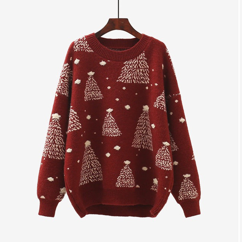 Ladies Comfortable Christmas Sweater with Creative Chic Pattern and Style