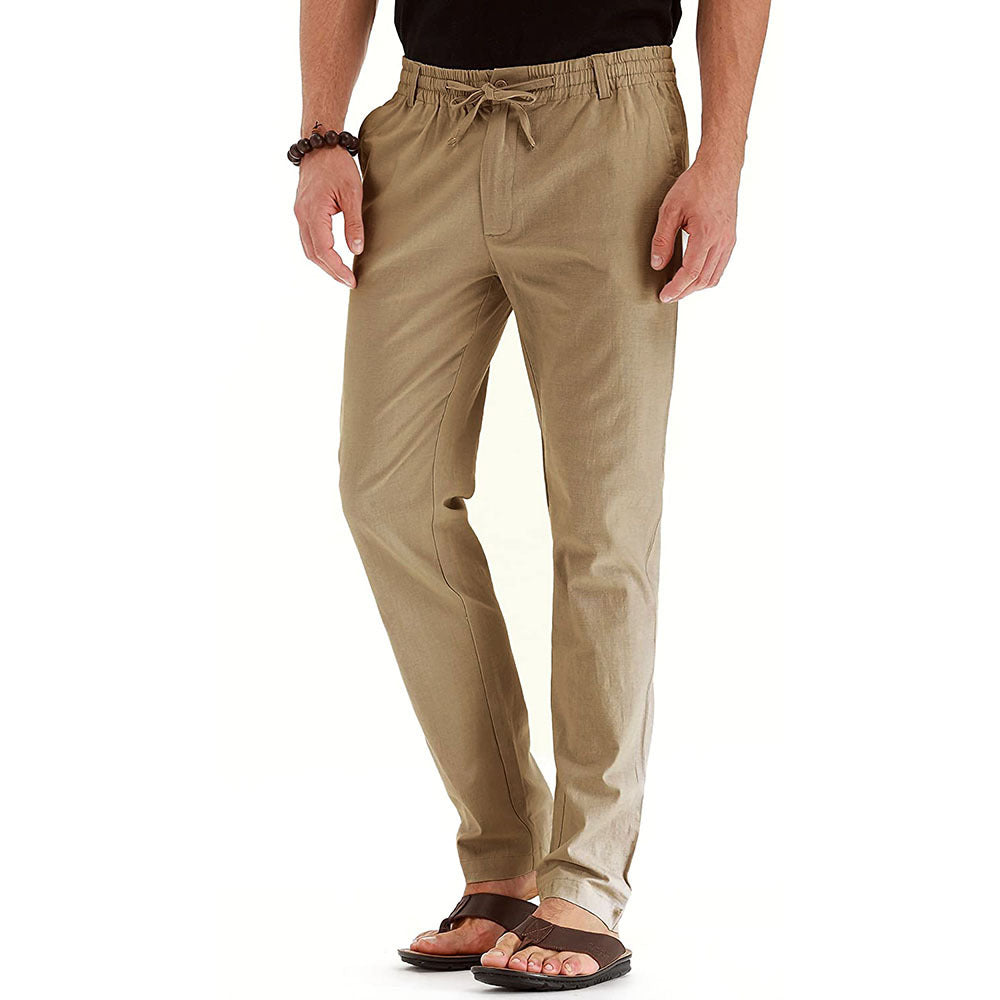 Casual linen pants for men with elastic waistband and comfortable fit Lune London