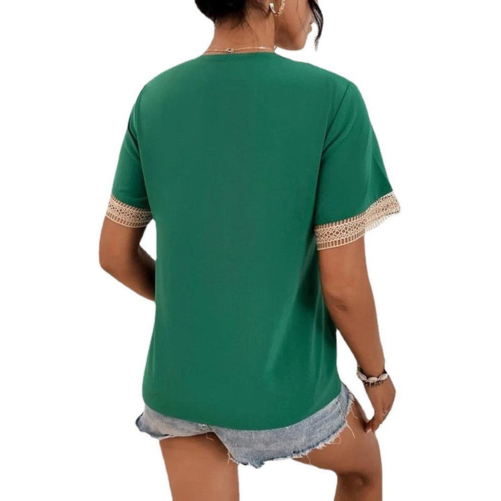 Chic blouse and elegant V-neck style with lace for women