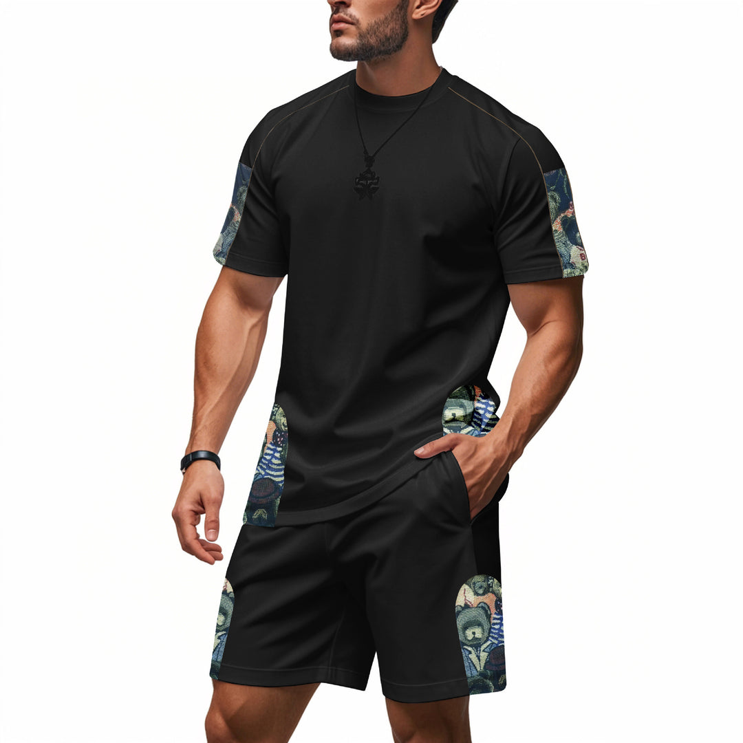 Casual training suit for men with graphic design and comfortable pocket combinations Amarae