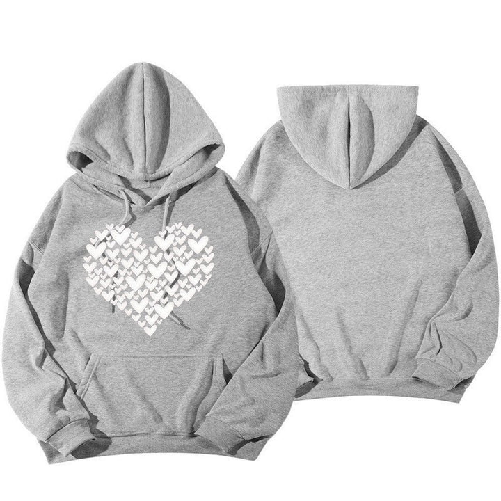 Women's Hoodie Sweatshirt with Large Heart Design Chic & Stil