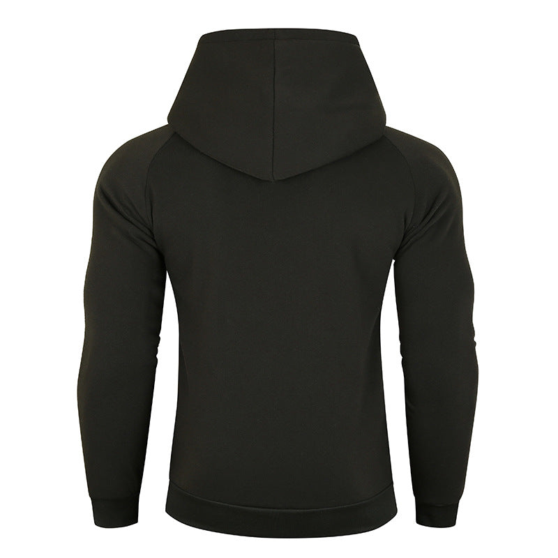 Men's hoodie with asymmetrical zip and high collar Lune London