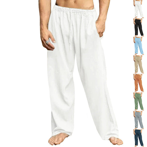 Men's Relaxed Leisure Pants with Elastic Waistband and Practical Pockets Amarae