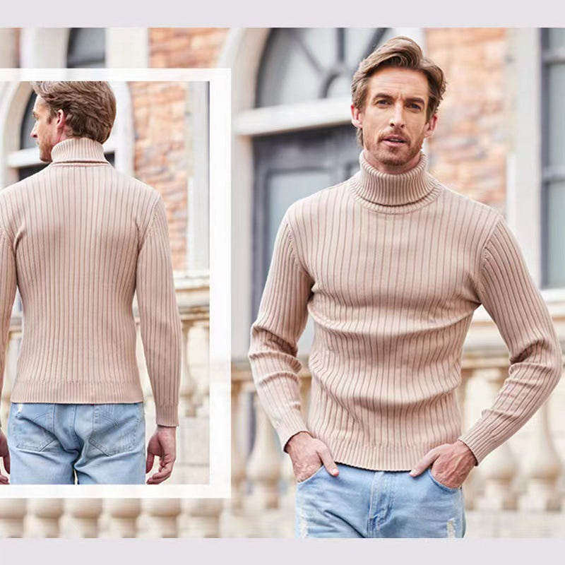 High-end ribbed turtleneck sweater for men Lune London