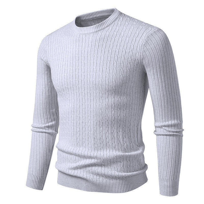 Men's knitted sweater with modern cable pattern Lune London