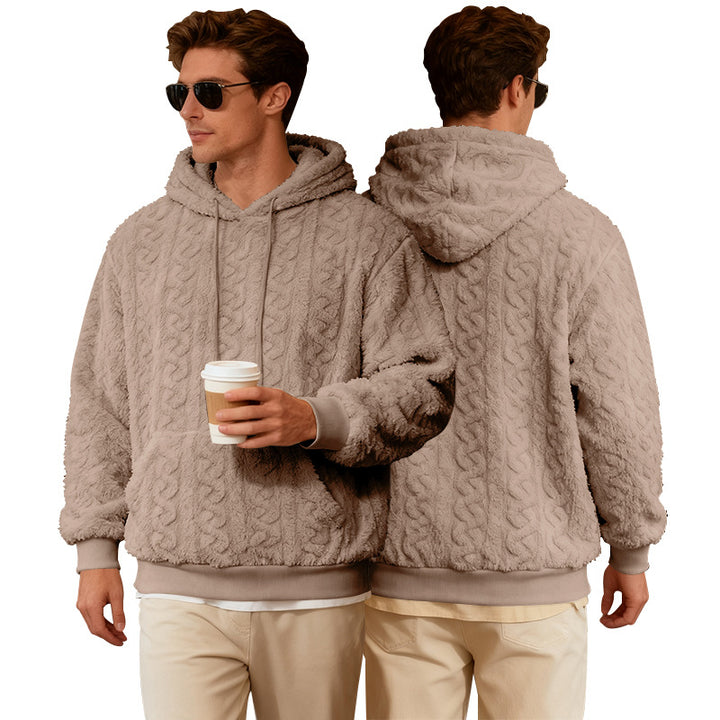 Men's Cozy Hoodie with Textured Fleece Lune London