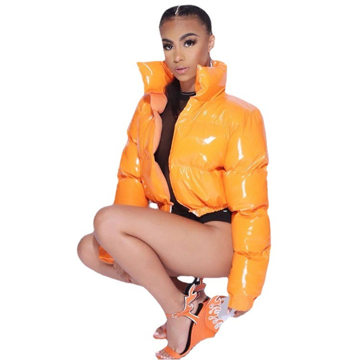 Ladies' fashion short quilted jacket with shiny finish Amarae