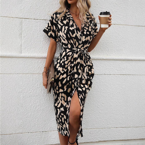 Amarae animal print shirt dress for women