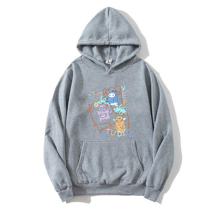 Women's hoodie with playful cartoon design Chic & Stil