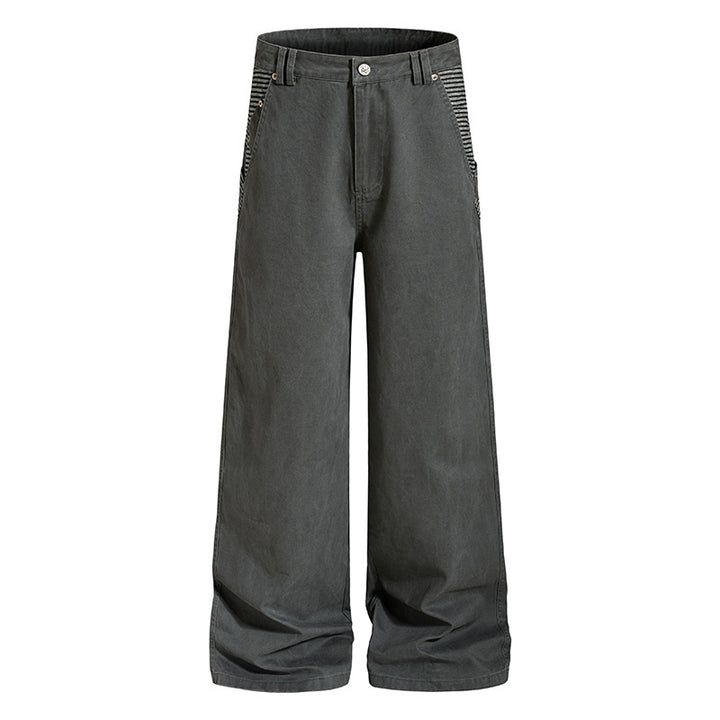 Women's Wide High-Waist Culotte Jeans in Palazzo Cut with Contrasting Pockets Amarae