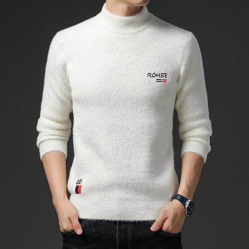 Trendy men's sweater with high collar and soft material Amarae