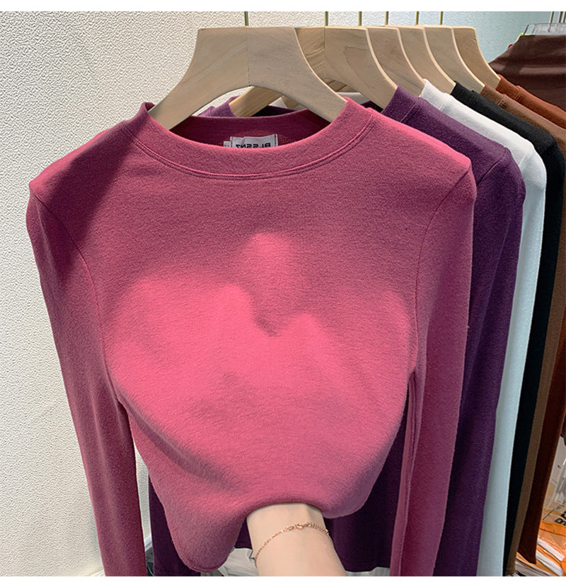 Women's long-sleeved top with fine ribbed texture Chic & Stil