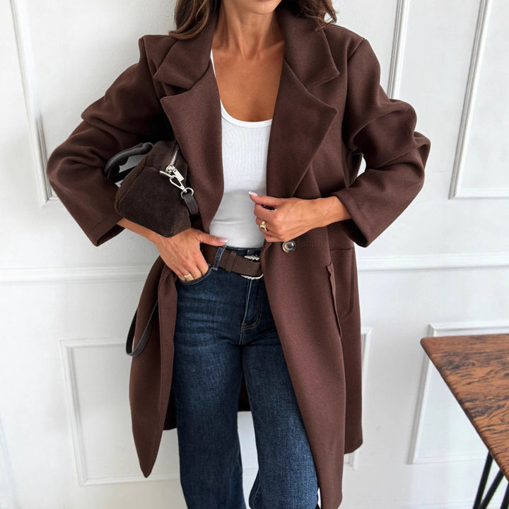 Transitional jacket for women in soft and warm material with a relaxed fit Lune London