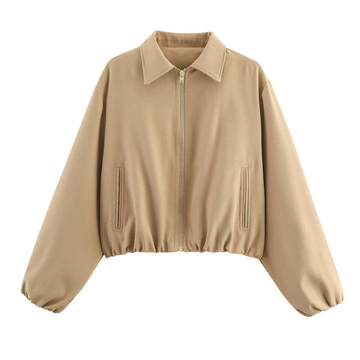 Casual short jacket for women with classic zip Lune London