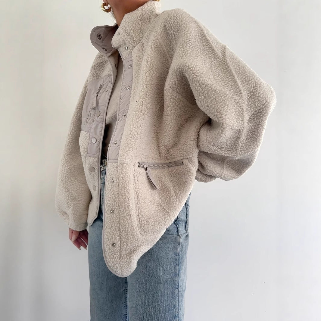 Ladies Oversized Chic Fleece Jacket