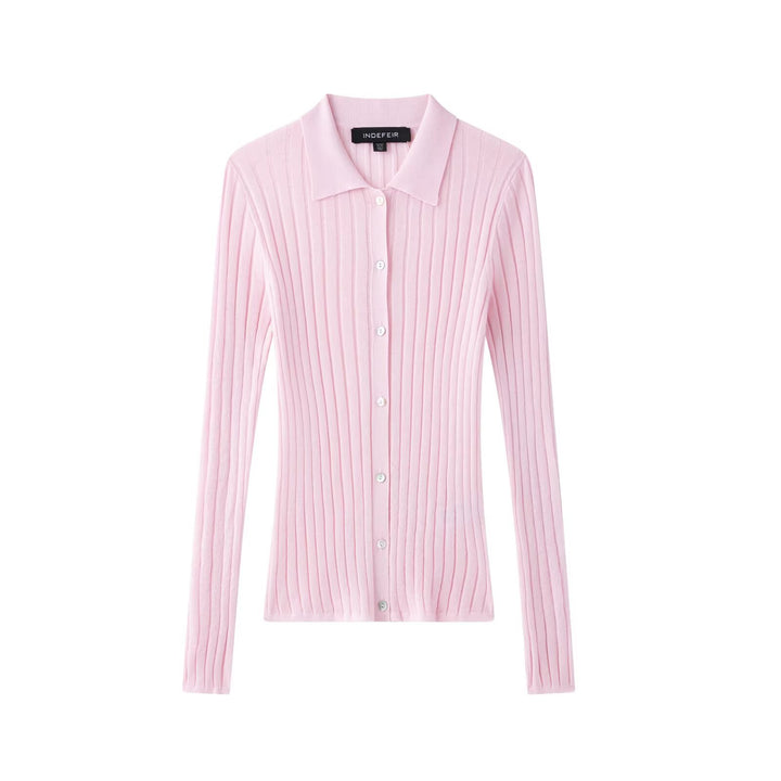 Elegant women's knitted sweater with a fine ribbed texture Lune London