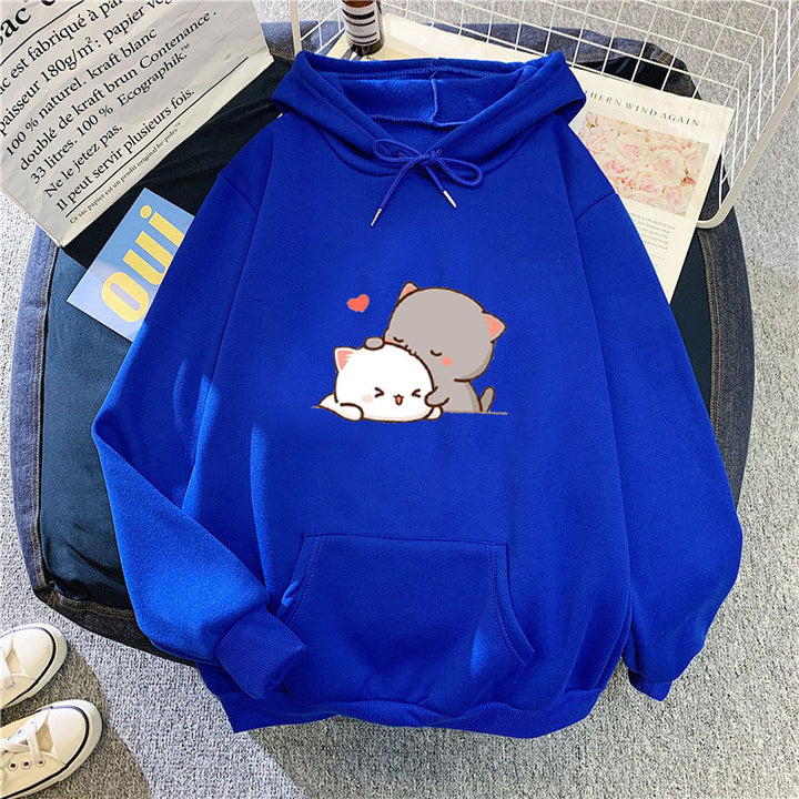 Women's hoodie with playful cat motif and comfortable fit Chic & Stil