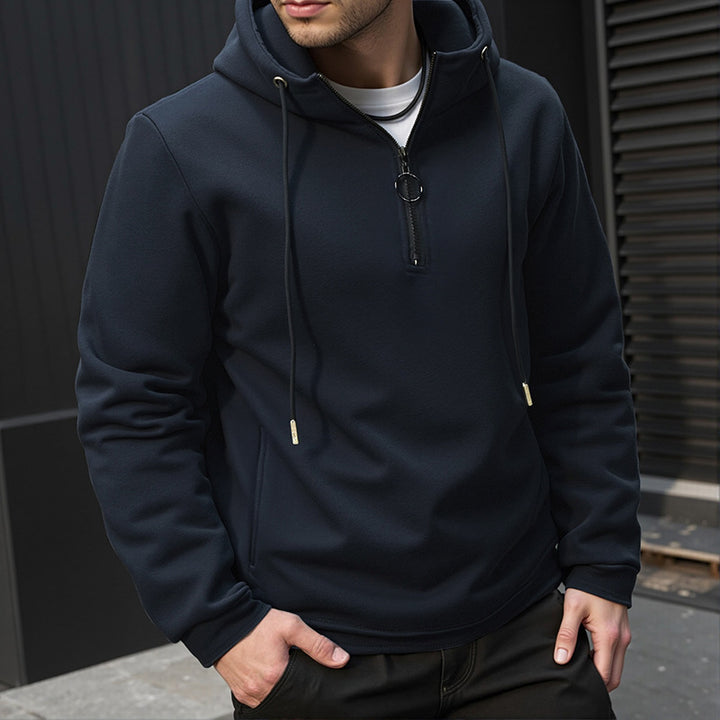 Men's hoodie with modern zipper and soft inner lining Lune London
