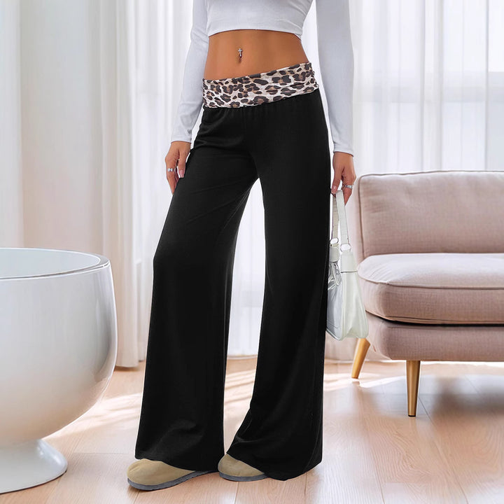 Lune London women's loose lounge pants with fashionable animal print belt