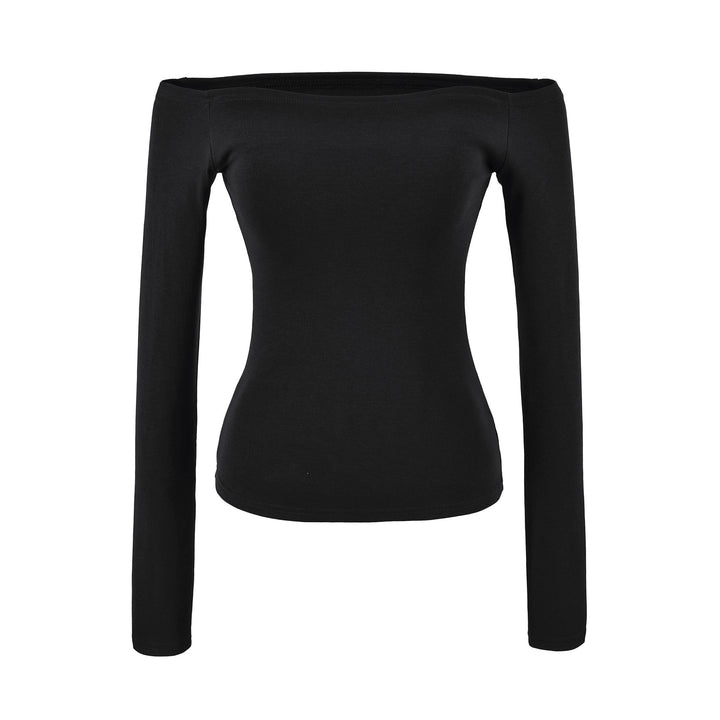 Women Fitted Off-Shoulder Long Sleeve made of Stretch Jersey Amarae
