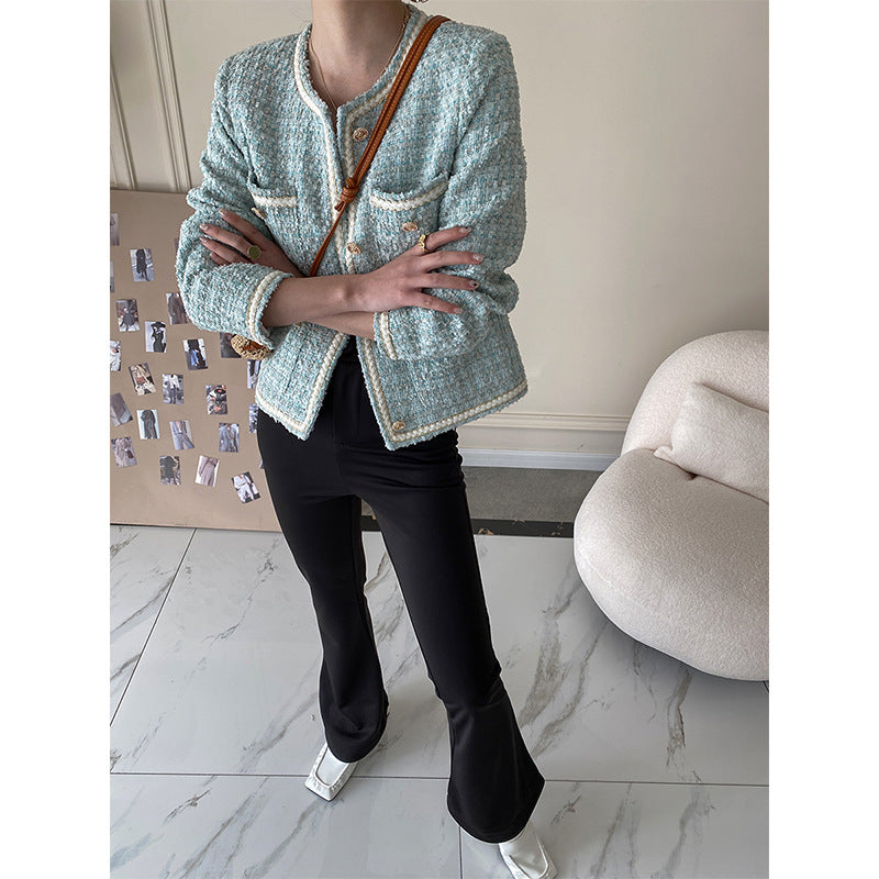 Ladies Elegant Boucle Jacket with Decorative Buttons Chic & Stil