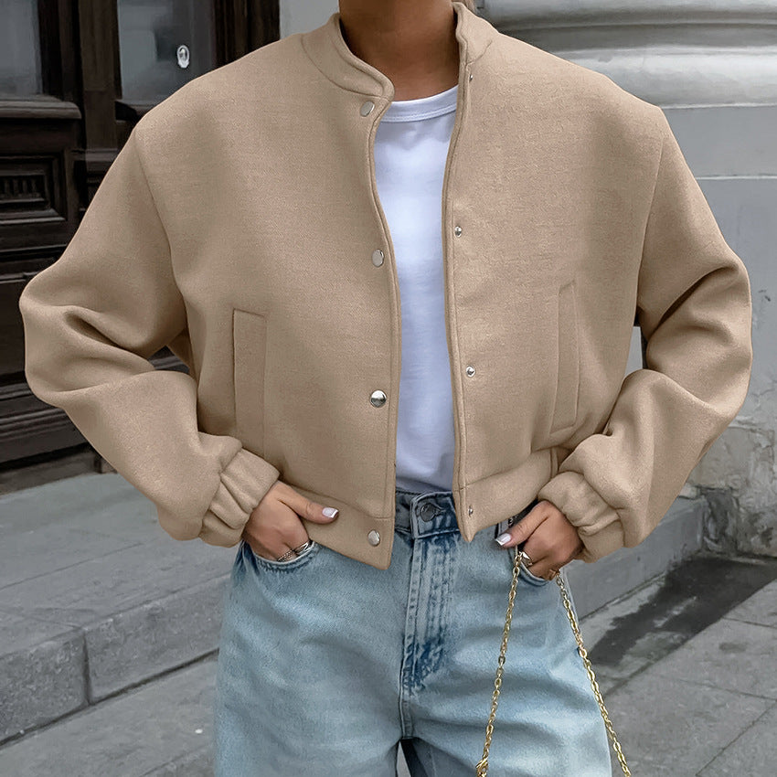 Casual oversized bomber jacket for women in soft fabric Lune London